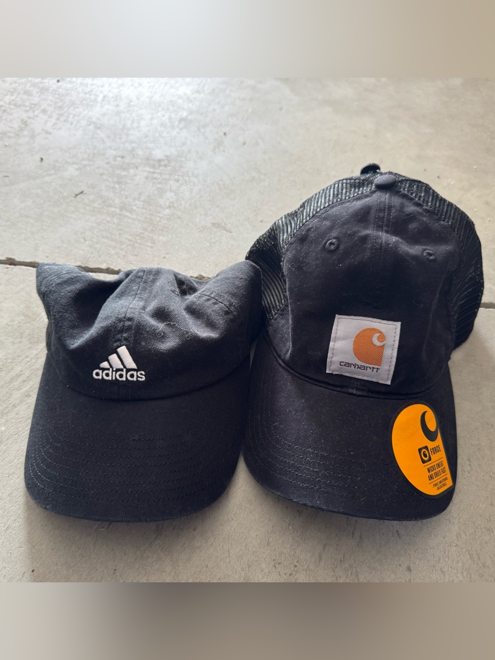 adidas Black Curved-Brim Baseball Cap